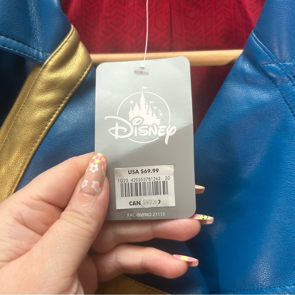 NWT Disney Her Universe Ms. Marvel Faux Leather Moto Cosplay Jacket Size XS - Picture 4 of 10
